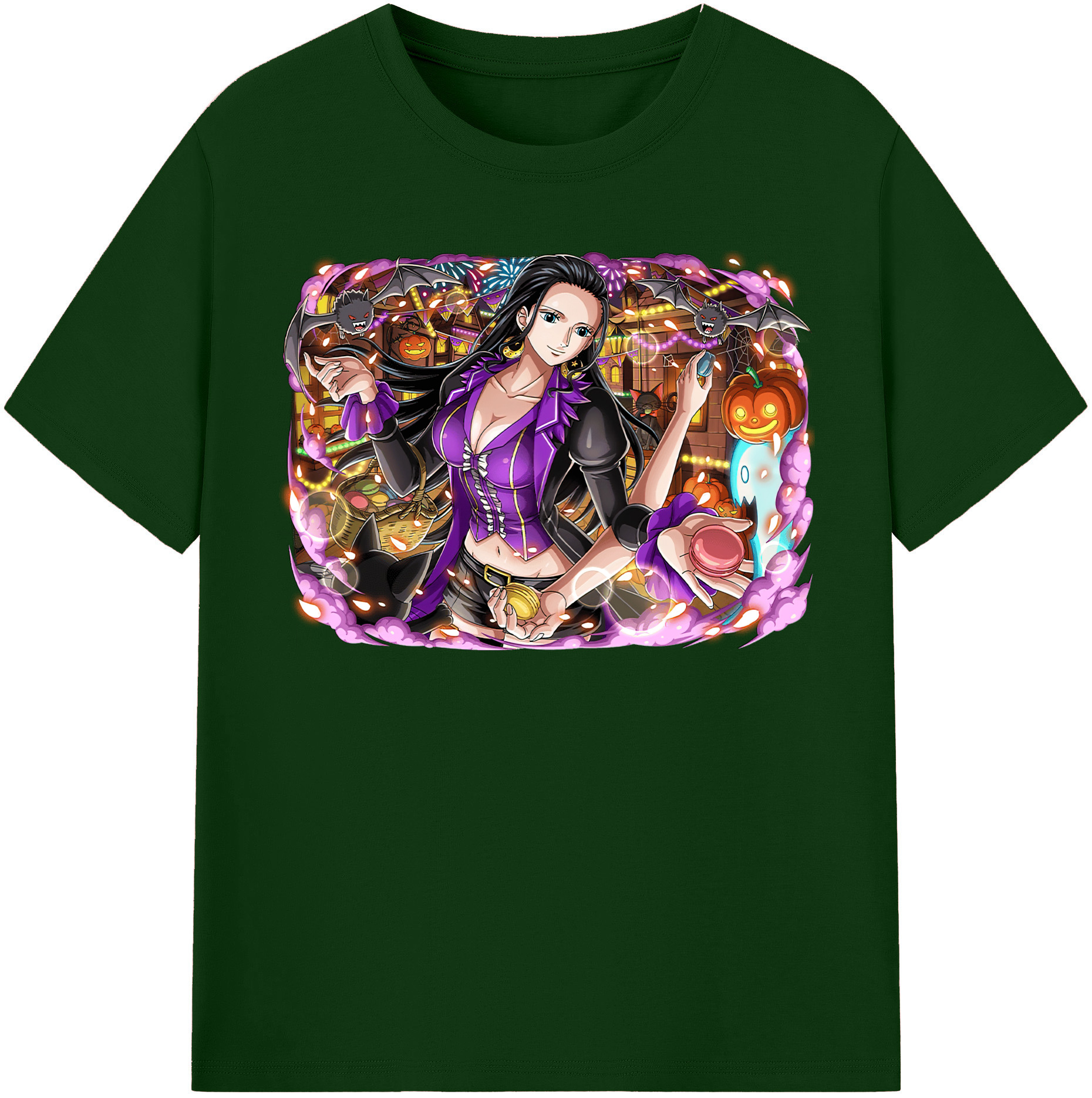 ワンピース ニコ・ロビン ONE PIECE Nico Robin 綿100％半袖Tシャツ（フロントプリント）